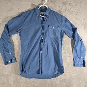 Frank &‎ Oak Button Down Shirt Long Sleeve Casual Blue Mens Size S